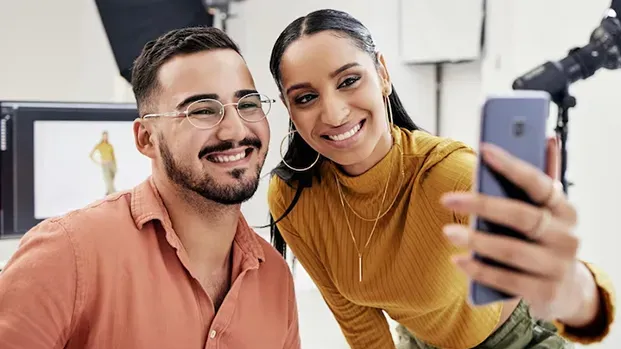 couple taking a selfie