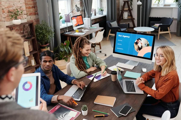 influencer marketing agency workers office
